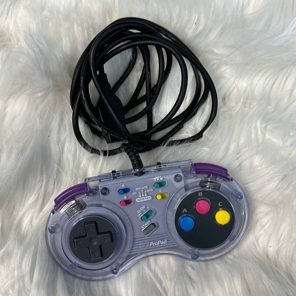 Sega Genesis ProPad Clear Retro Game Controller 1990s Video Games